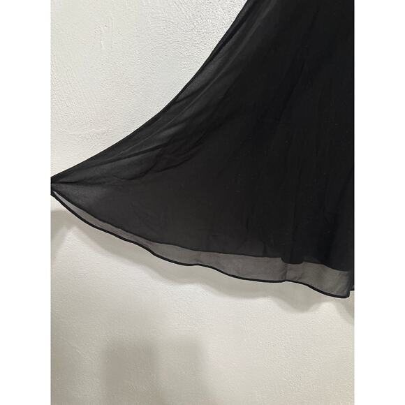 VTG Y2K Forever 21 Babydoll Sheer Dress Tunic Top M Black Dainty Dark Fairy Goth - Picture 2 of 15